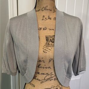 Worthington Gray Bolero Cardigan Sweater